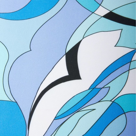 NWT Boston Proper V-neck Ocean Abstract Print Center Slit Maxi Dress | Small S - Picture 9 of 9